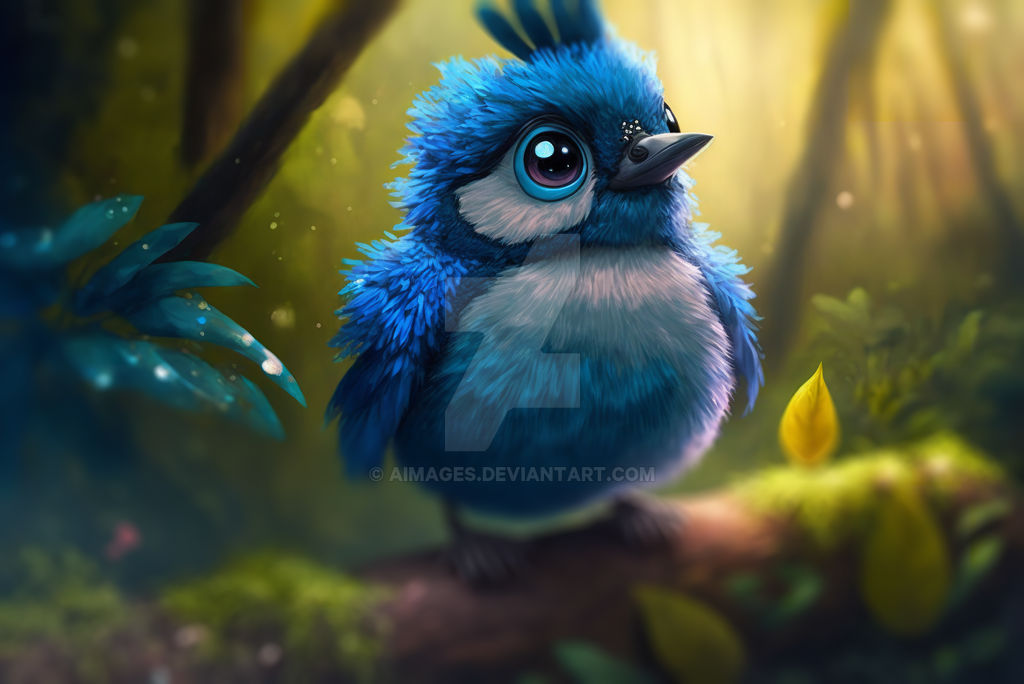 Magical Blue Bird - Fantasy & Abstract Background Wallpapers on