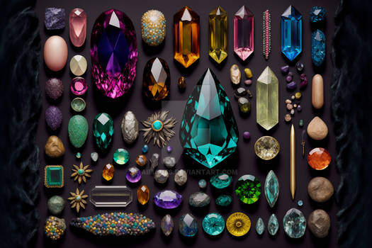 Collection Of Gems And Crystals