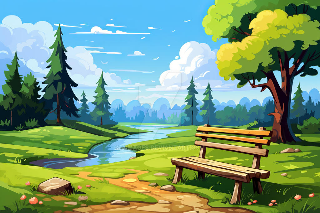 Riverside - Cartoon Style by AImages on DeviantArt