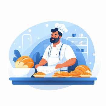 Baker - Flat Illustration