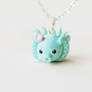 Pastel Blue Octopus Charm Necklace