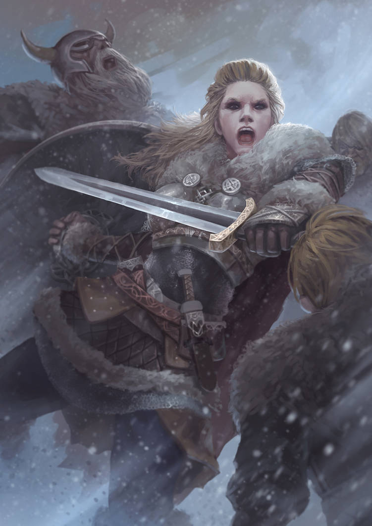 Vikings : Lagherta the shield maiden by fredrickruntu on DeviantArt