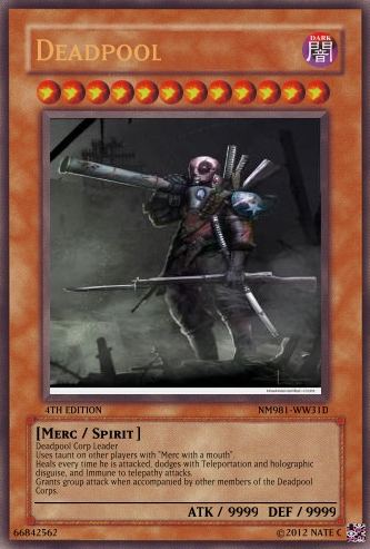 deadpool yugioh card Magic the Gathering, Secret Lair: Secret Lair x Marvel's Capturing a Shiny Pokmon has always been a rare feat Deadpool Yu-Gi-Oh by ncgrad2011 on