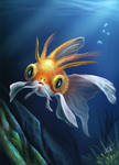 Gold Fish from other planet by cicakkia