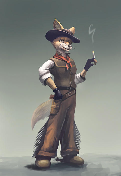 cowboy coyote by cicakkia on DeviantArt