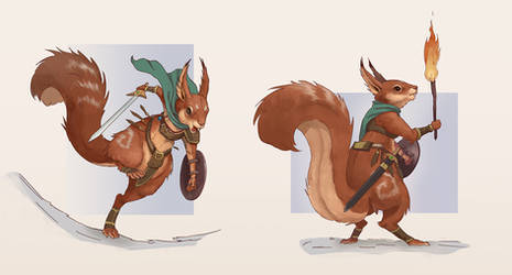 Fantasy character Squirrel Warrior