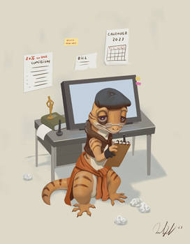 Overwork gecko