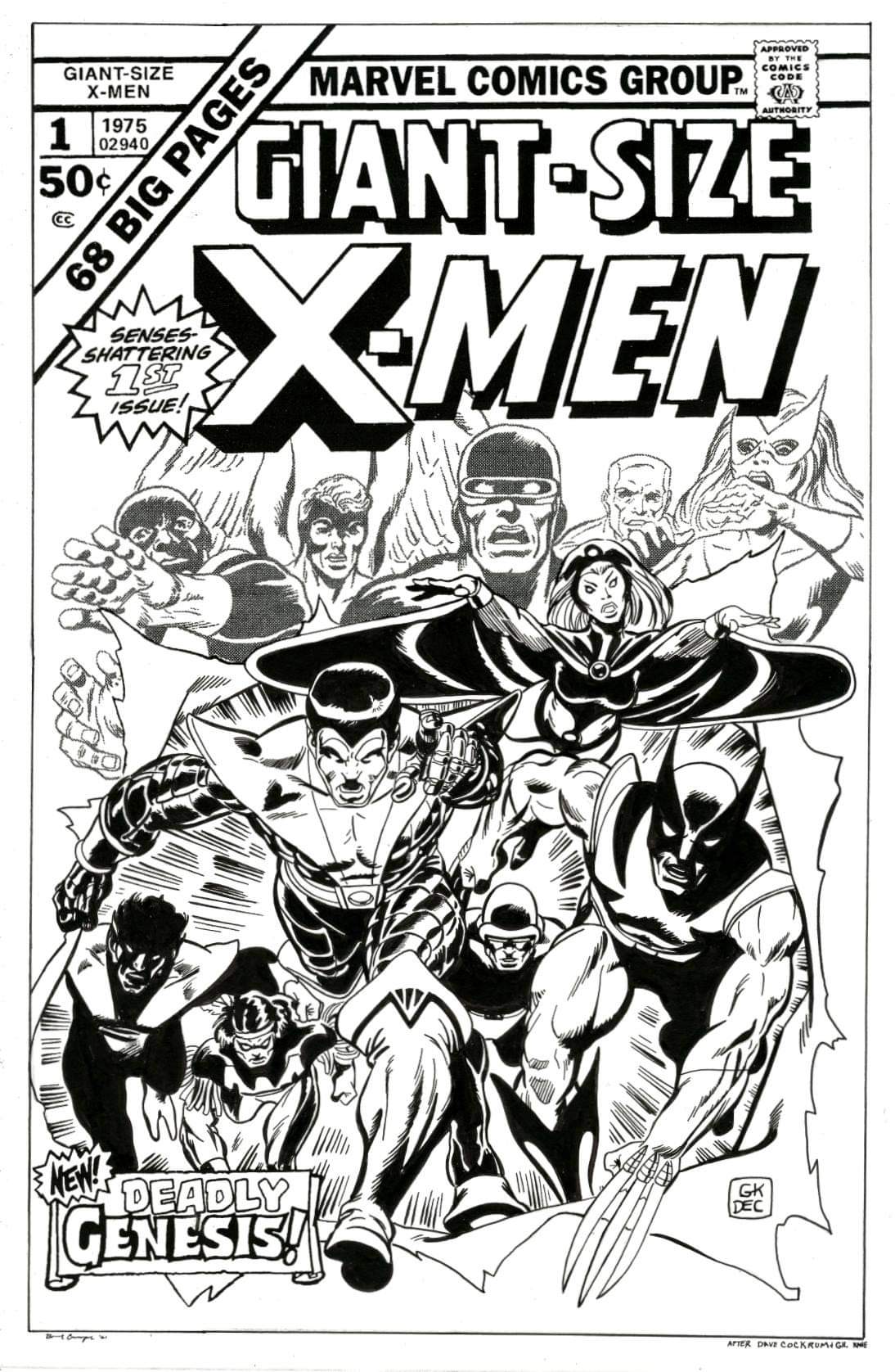 Giant Size X Men 1 Cover Recreation By Bczompi On DeviantArt Giant size x men 1 cover recreation by bczompi on deviantart