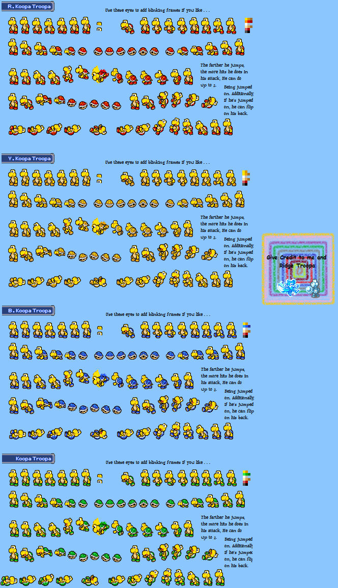 Koopa Color Koopa Troopa All Colors by Poulthefox on DeviantArt