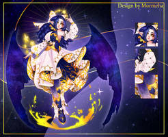 Space Wings With Golden Stars Adoptable (OPEN) by Mormeha
