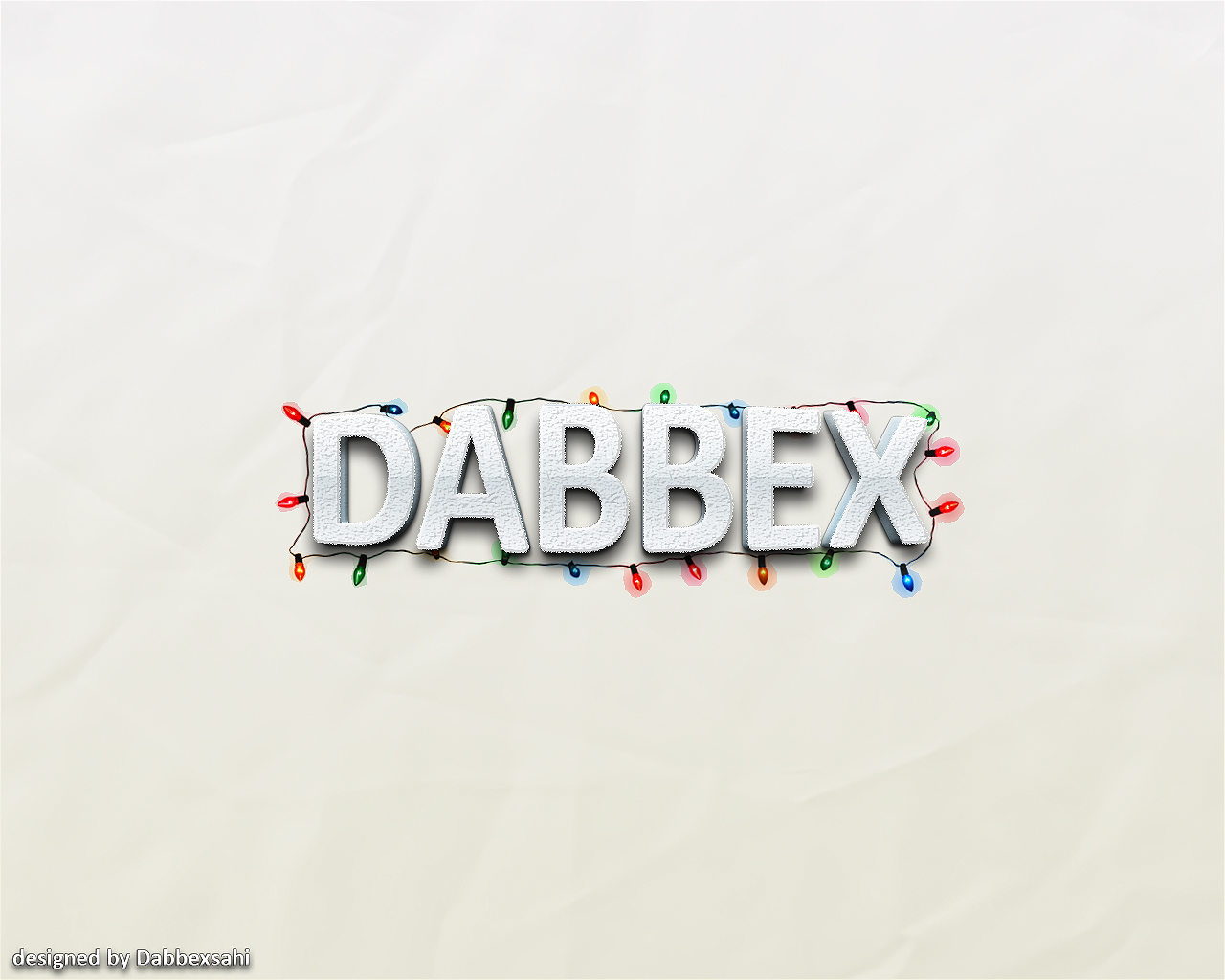 white snow text by dabbexsahi