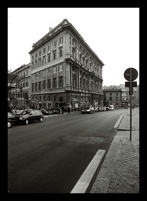 random street in rome