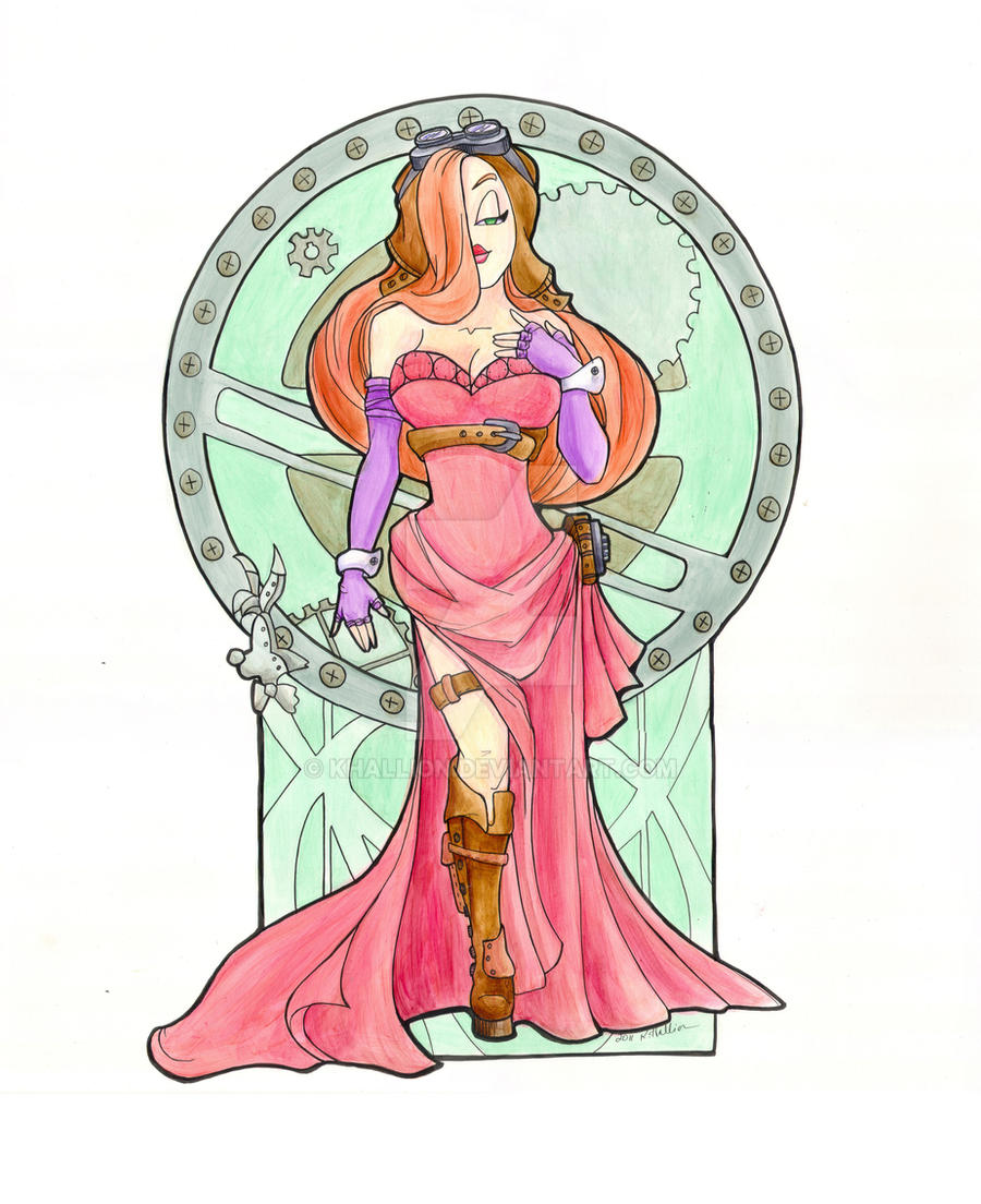 Steampunk Jessica Rabbit  Acrl