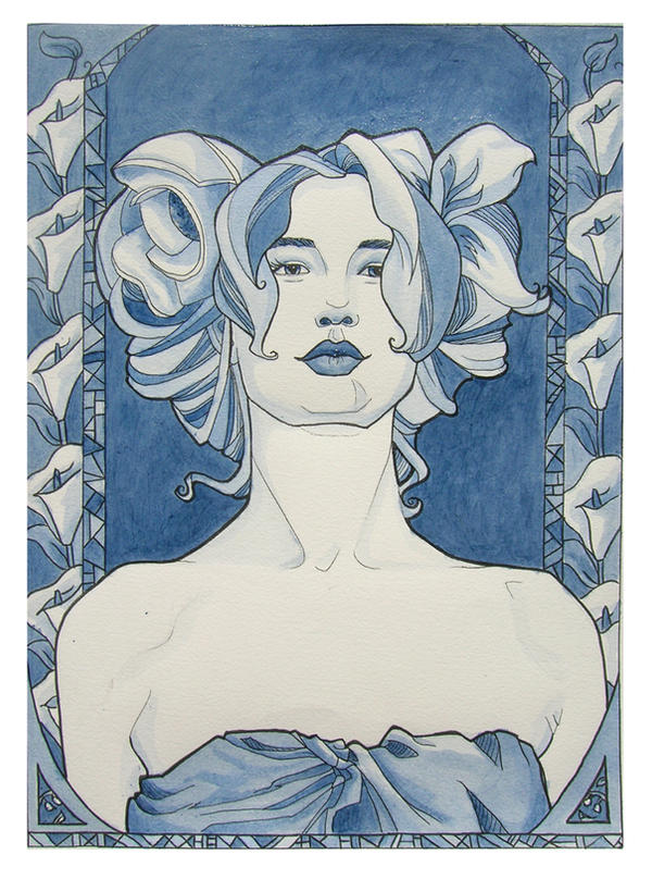 Mucha Girl in color