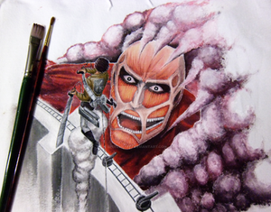 Attack on Titan handpainted t-shirt preview