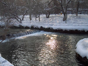 sunset on the creek