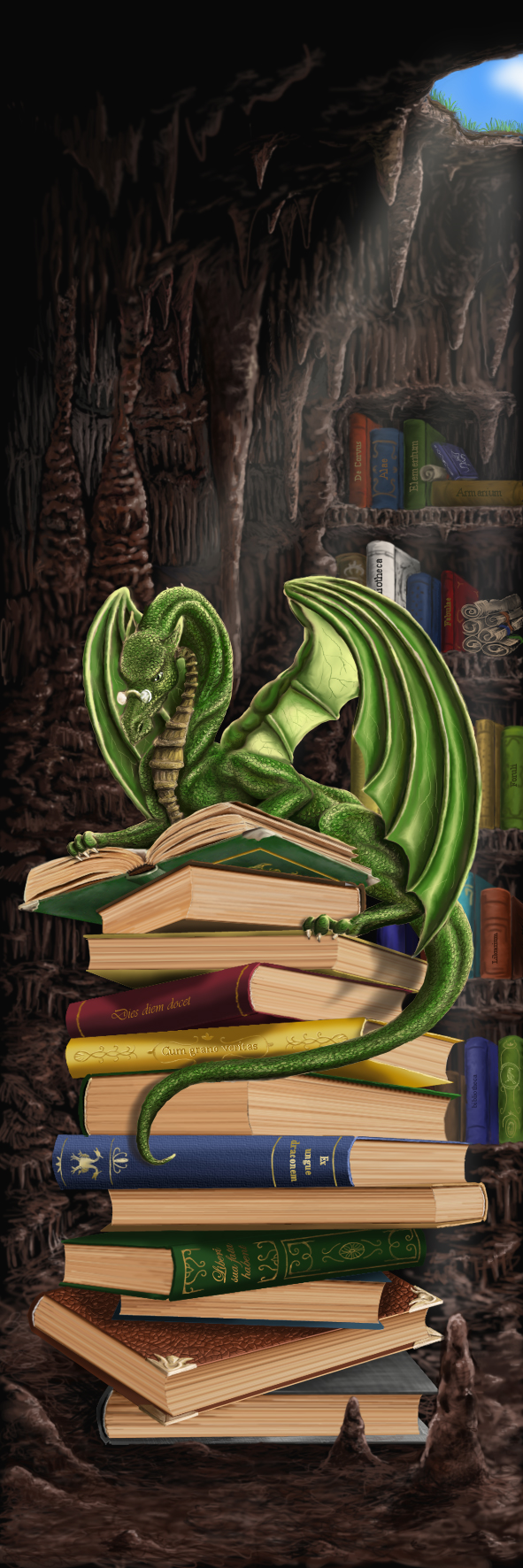 dragon bookmark recoloured