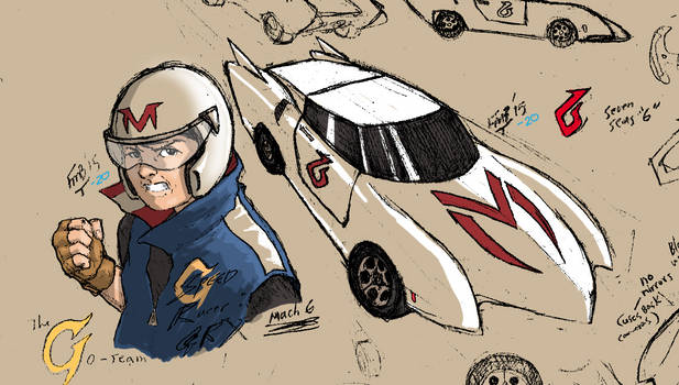 Speed Racer's Mach 5 Sketches (manga hybrid ver) by Lalam24 on DeviantArt