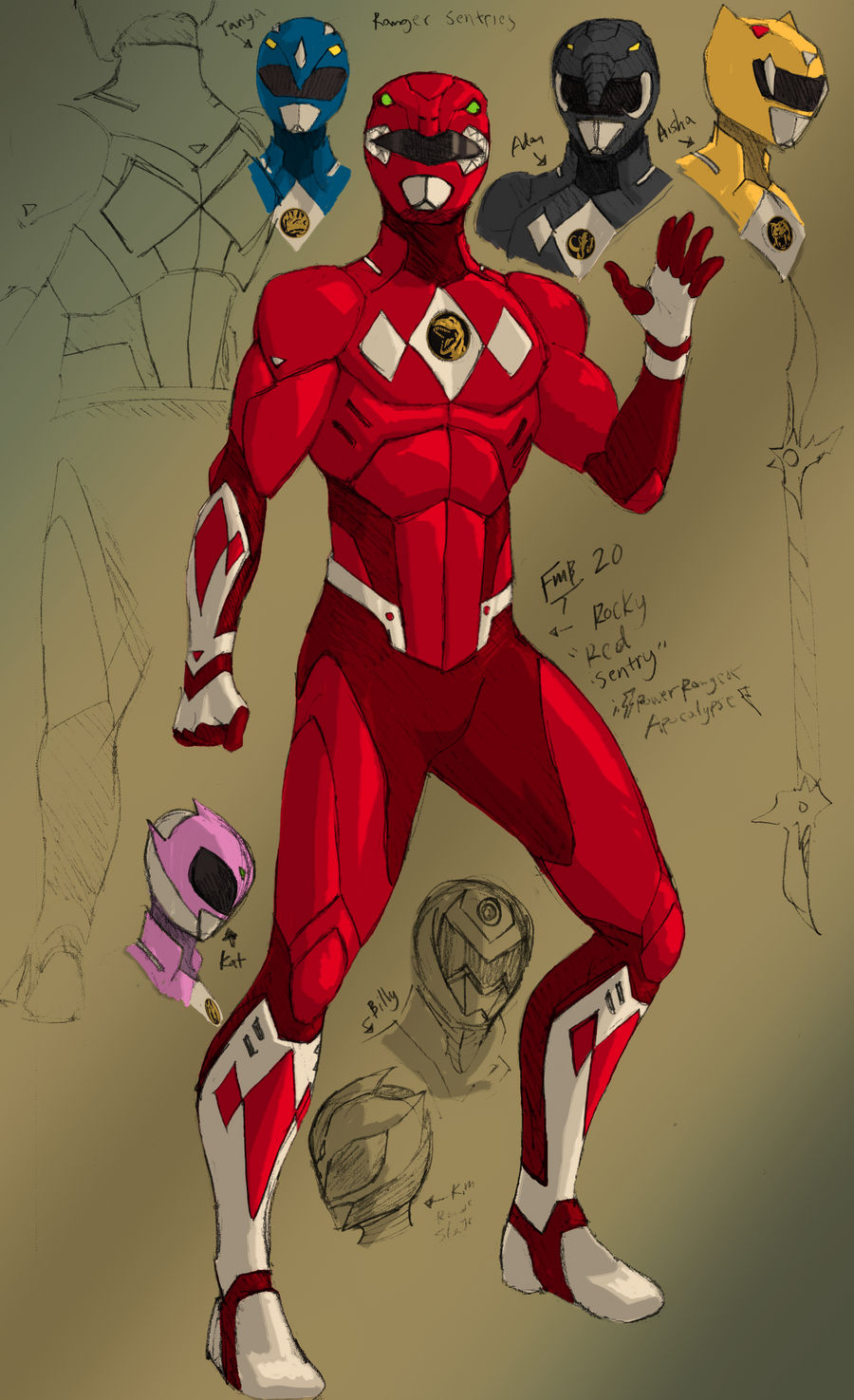 MMPR: Ranger Sentries by Kyomusha on DeviantArt