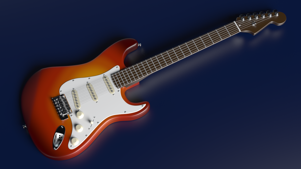 3D Model - Fender Stratocaster (01)