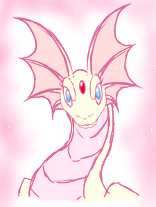 Pink Dragon Doodle