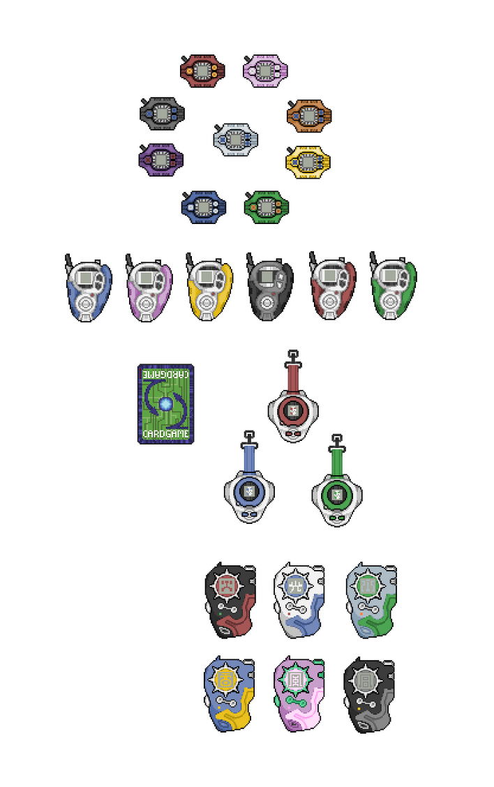 Digimon Digivices by Eviscus on DeviantArt