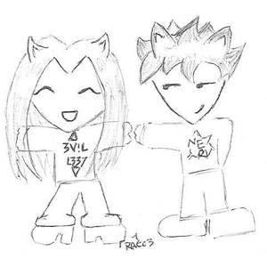 kawaii chibis de rae and chris