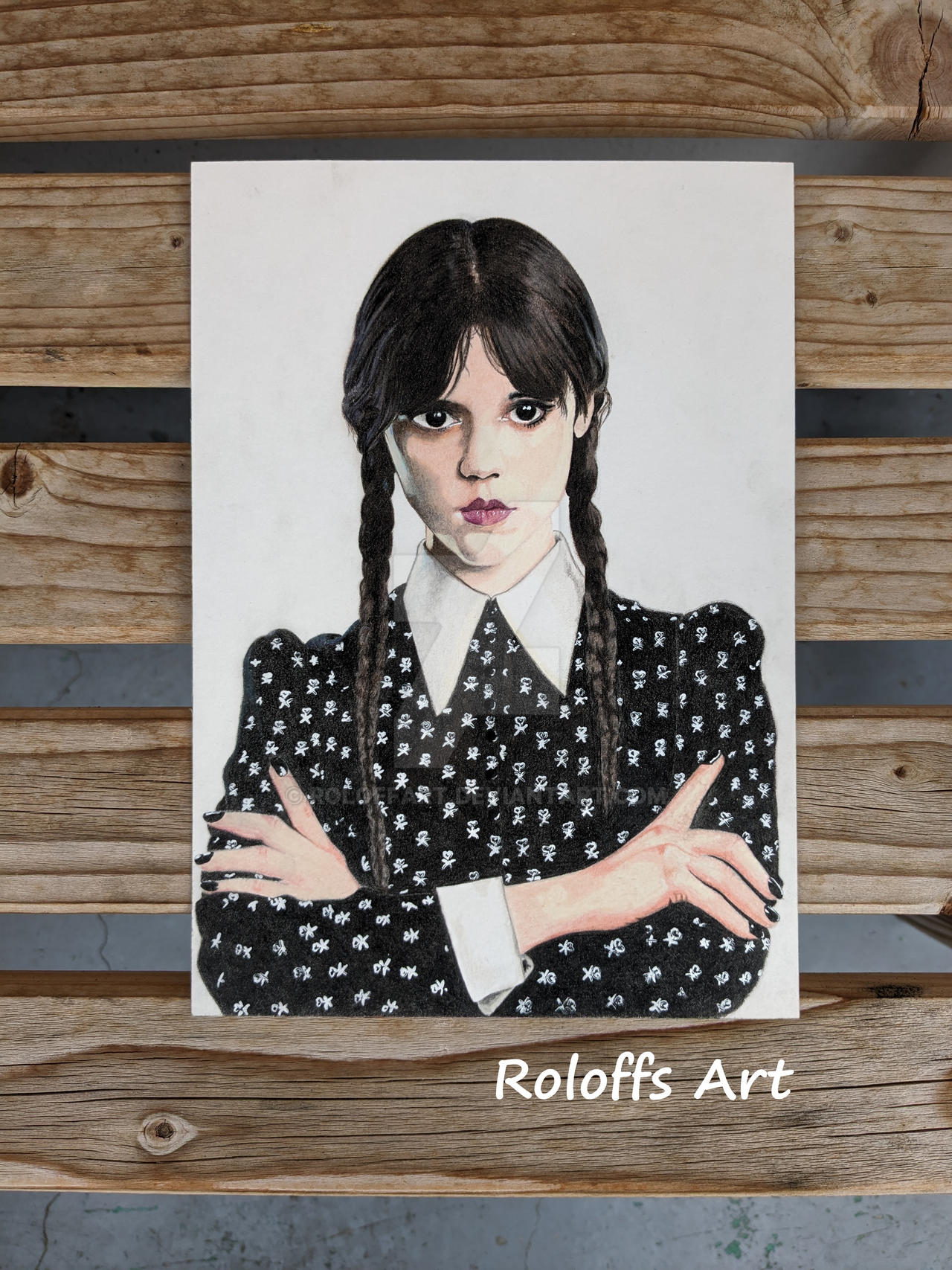 Colored Pencil Drawing Wednesday Addams By Roloffart On Deviantart Colored Pencil Drawing Wednesday Addams By Roloffart On Deviantart