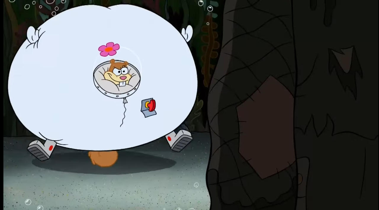 Sandy Cheeks Suit Inflation by Salamander-Commander on DeviantArt