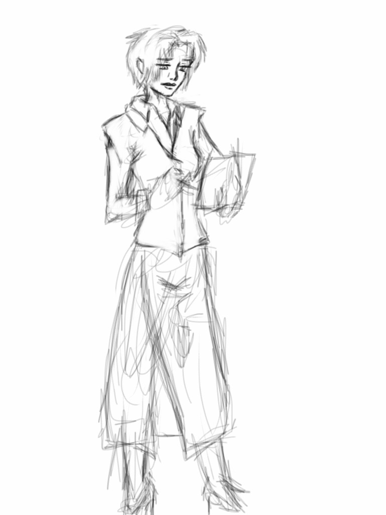 Seferia in human form sketch by Seferia