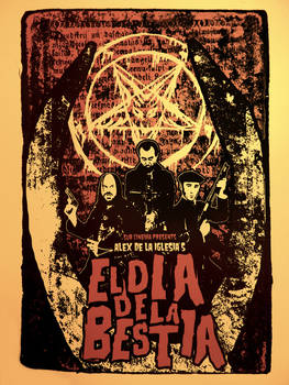 'El Dia De La Bestia' Silk Screened Movie Poster