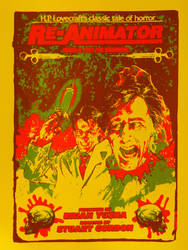 Re-Animator Screenprint Movie Poster by r-k-n