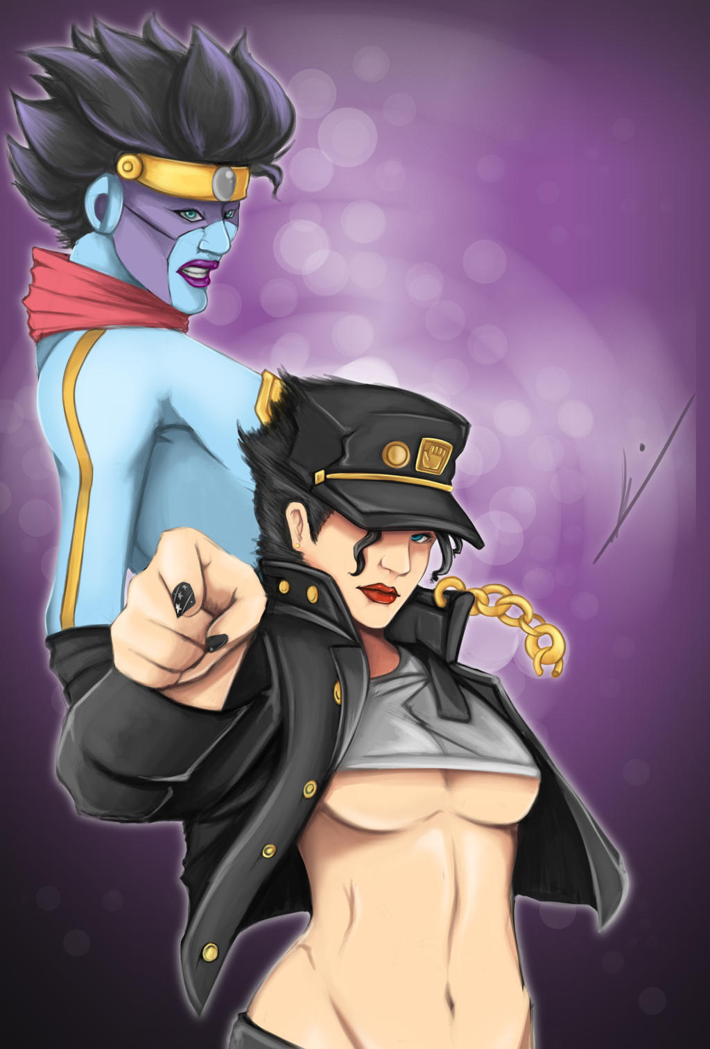 ⭐️Star platinum will ORA you⭐️ After drawing Fem Jotaro people asked for Star  Platinum! So I finally got around to doing a design for them…