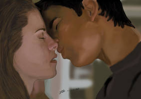 Bella and Jackob kissing