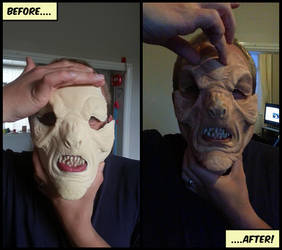 FREAKY!! VFX face painting of an Alien Mask! (WIP)