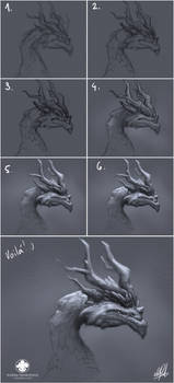 Dragon doodle + Step by Step