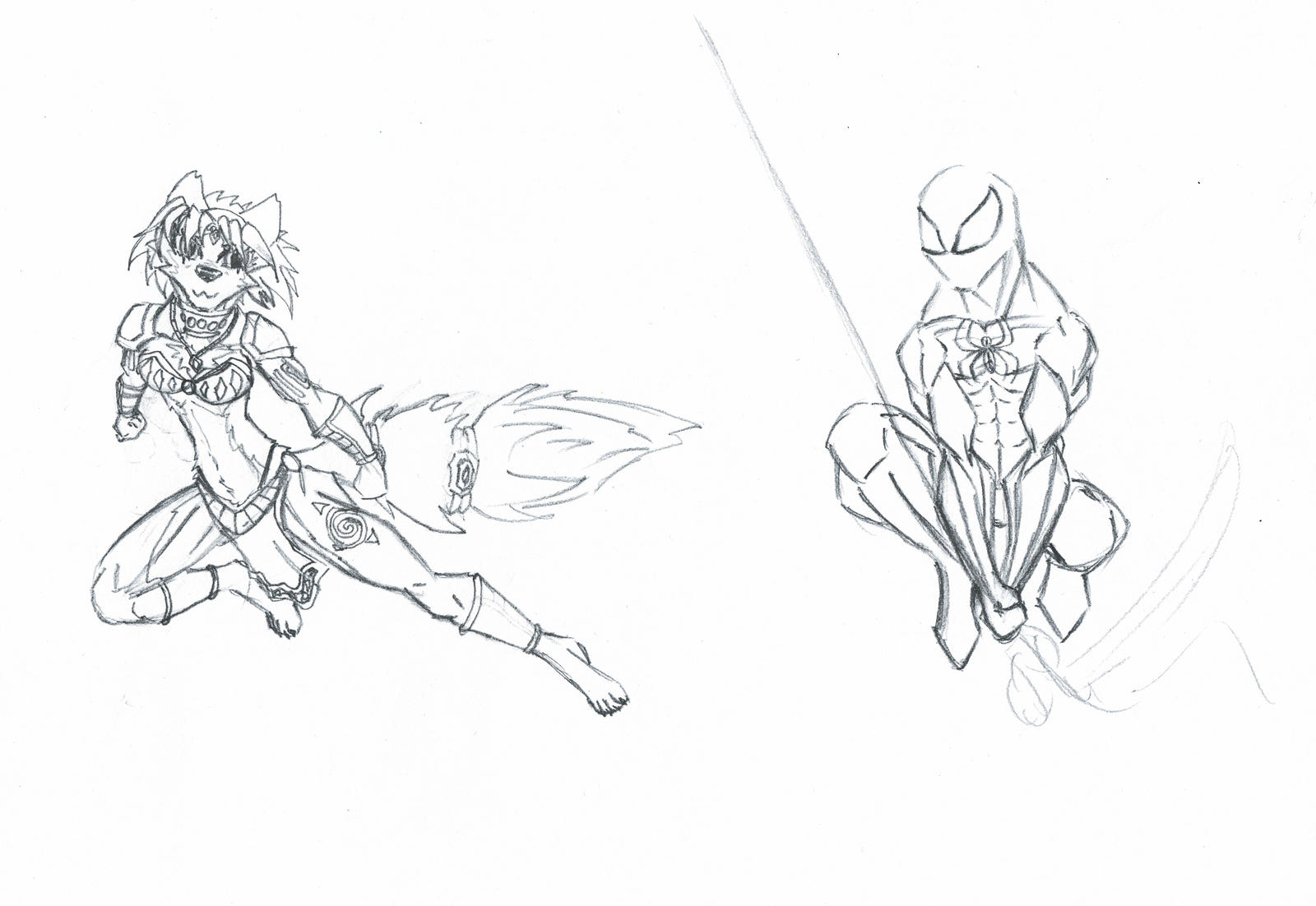 Spider-Man / Krystal scetch by DestinySpider on DeviantArt