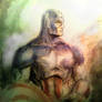 Captain America final watercolor experiment