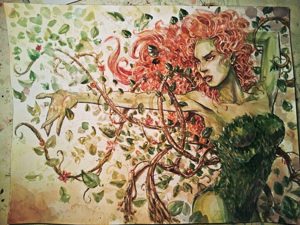 Poison Ivy Watercolored