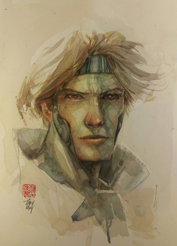 Gambit in Watercolor