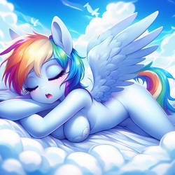 rainbow dash sleeping