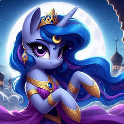 princess Luna dressed as a Arabic dancer