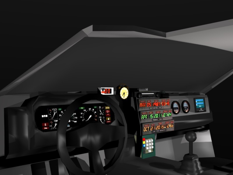 BttF Delorean interior WIP 01