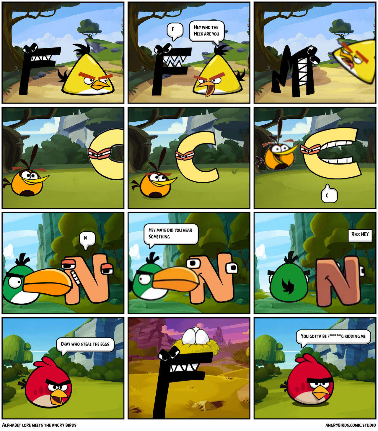 Alphabet Lore Transform in Angry Birds 