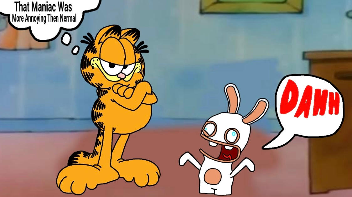 Garfield Meets A Rabbid by fiendfuntime on DeviantArt