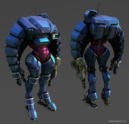 Mech armor suit lowpoly
