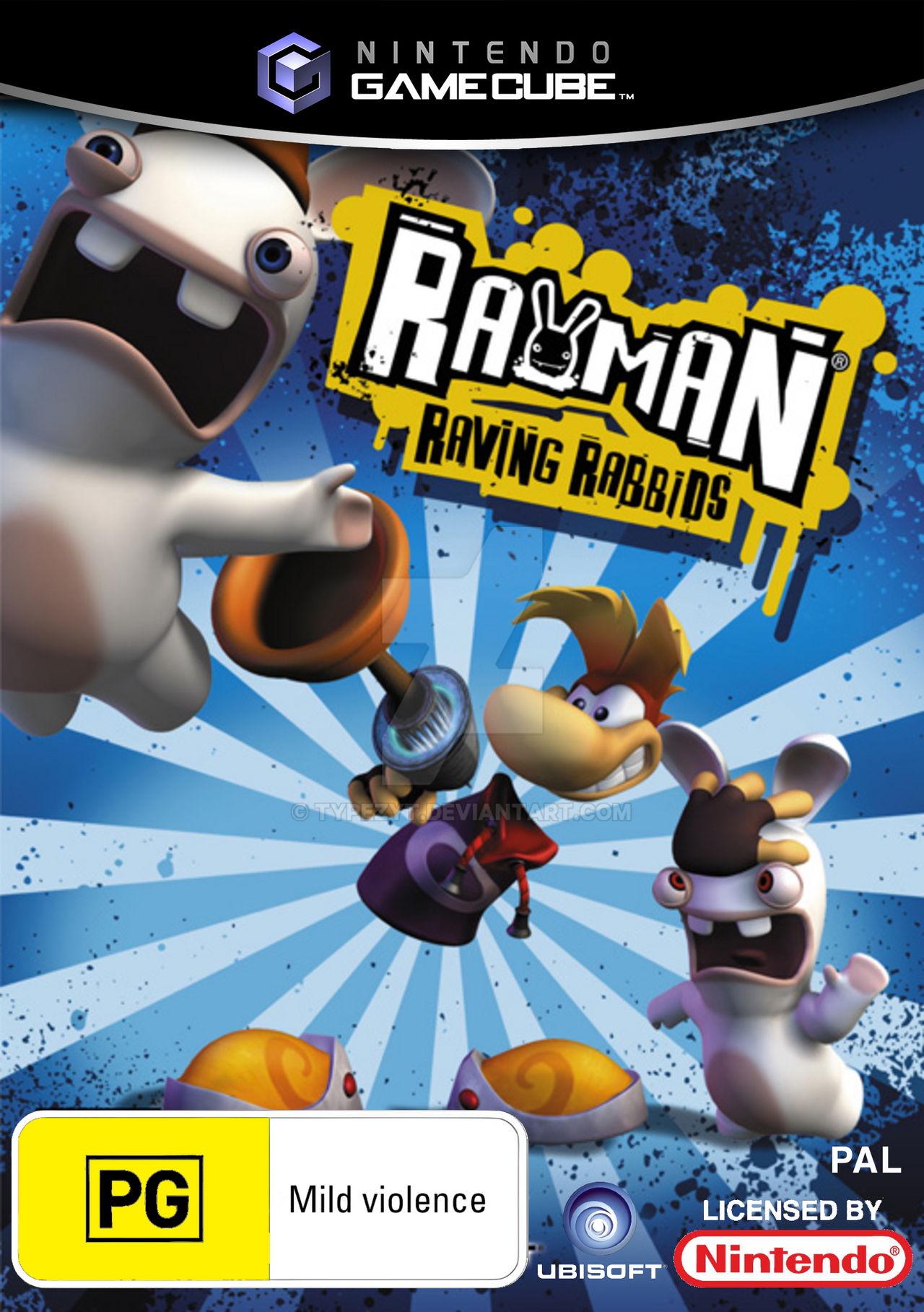 Rayman Raving Rabbids Gamecube Rayman Raving Rabbids (GameCube) by TypezYT on DeviantArt
