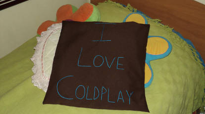 I love coldplay pillow