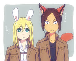 bunny krista and fox ymir