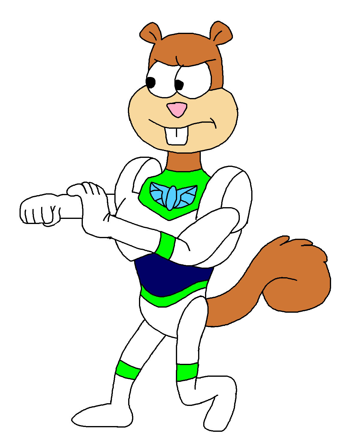 Sandy Cheeks in her space ranger uniform by Melv2002 on DeviantArt